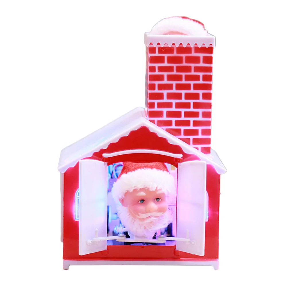 Рождество Санта Клаус скалолазание дымоход Кукла электрическая игрушка с музыкой Дети Рождественские подарки Новогодние украшения для дома