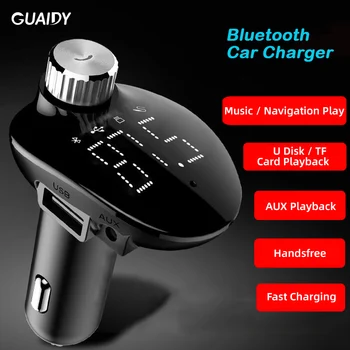 

Handsfree Call Car Charger Bluetooth Voice Navigation Adapter For Samsung Xiaomi TF Card USB AUX Universal Digital Display Mini
