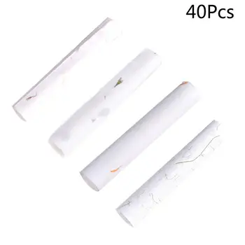 

40PCS Ink Writing Chinese Style Natural Plant Leaf Printed Sumi Paper Rice Paper for Chinese Calligraphy Painting Brush Writing