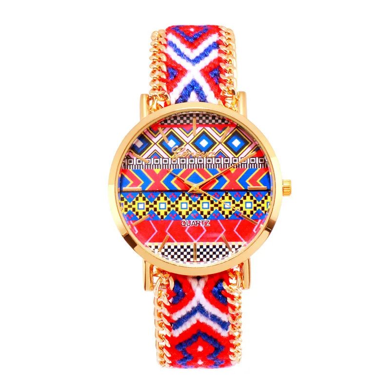 

2018 New Style Japan Classic Ethnic-Style Women's Knitted Belt Watch Fashion Trend Weave Watch Women's