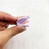 Lcmombay 5Pcs Silicone Teether Feather Beads Handmade Accessories Teething Toys For Infant Newborn Gift 6