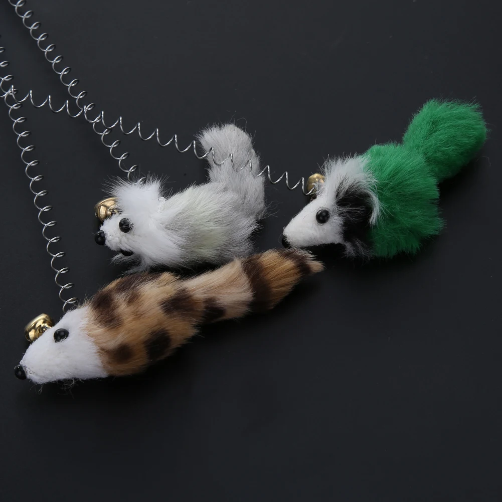 1/3Pcs Funny Cat Toys Elastic Feather False Mouse Bottom Sucker Toys for Cat Kitten Playing Pet Seat Scratch Toy Pet Cat Product