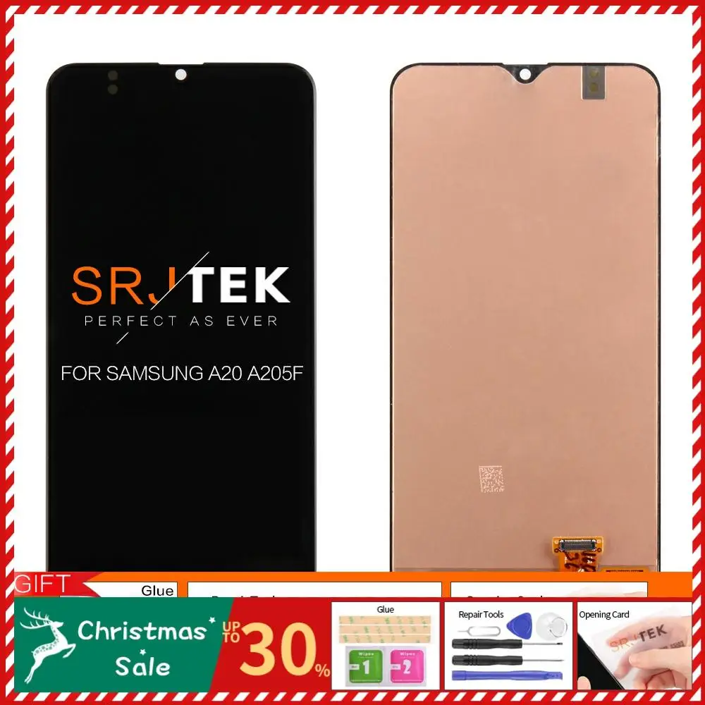 6," дюймовый AMOLED lcd A20 lcd для samsung A20 A205 SM-A205F дисплей Замена для samsung A20 A205 A205F дисплей ЖК-экран