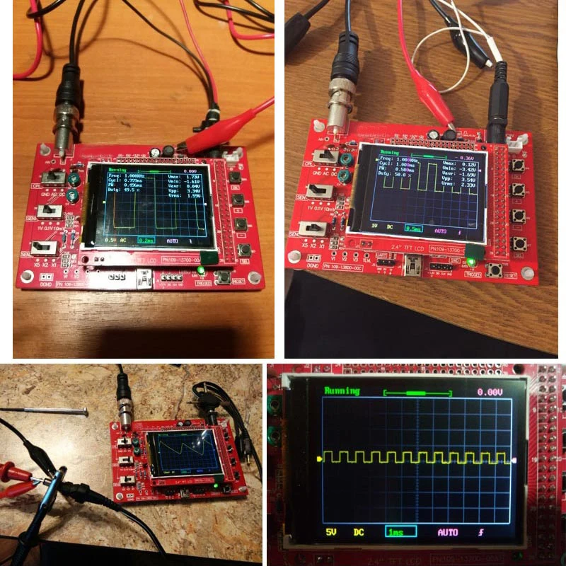 Цифровой осциллограф 2.4TFT 1Msps Комплект деталей для осциллографа делая Электронный диагностический инструмент Обучающий набор полная сборка