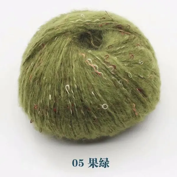 High quality 5pcs*50g soft colorful plush silk mohair yarn for knitting Crochet baby yarn weaving sewing thread X5116 - Color: 05