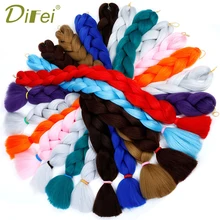 DIFEI 82 дюймов Большие синтетические косы волосы 165 г/упак. волосы розовые синие волосы для заплетания наращивания крючком волосы