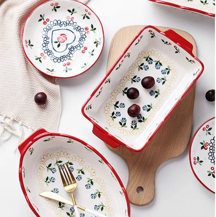 Household Ceramic Dish Creative Fruit Big Fish Dish Pasta Bowl Salad Bowl Soup Plate For Kitchen Dishes Dessert Tray