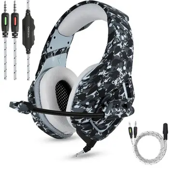 

Gaming Headsets Big Headphones with Light Mic Stereo Earphones Deep Bass for PC Computer Gamer Laptop PS4 New X-BOX