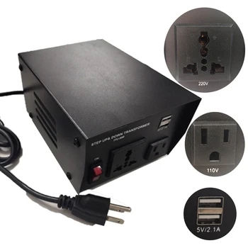 

US Plug 500W Voltage Converter Transformer Step Up/Down Convert From 110V To 220V And 220V To 110V And With USB DC 5V