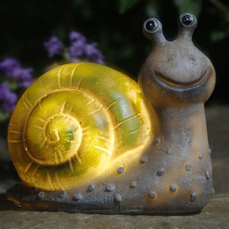 

LED Waterproof Snail Solar Power Lamp Landscape Ornament Animal Owl Rabbit Dog Underground Light Garden Yard Decor Warm Light