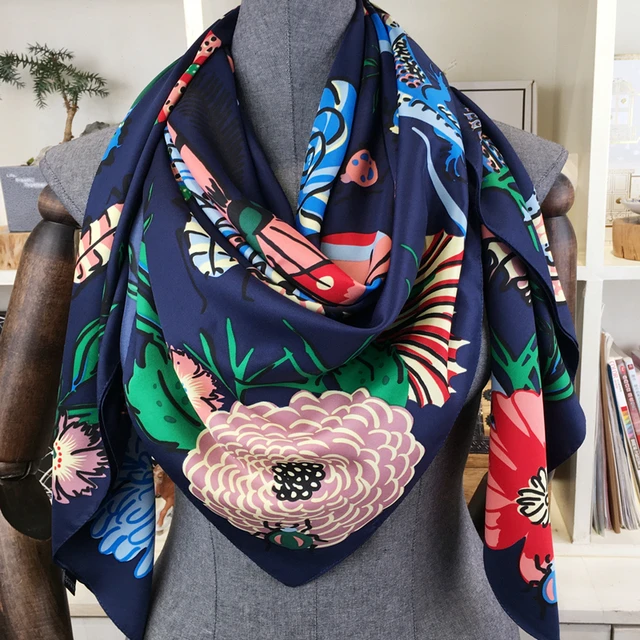 Butterfly Print Silk Scarf