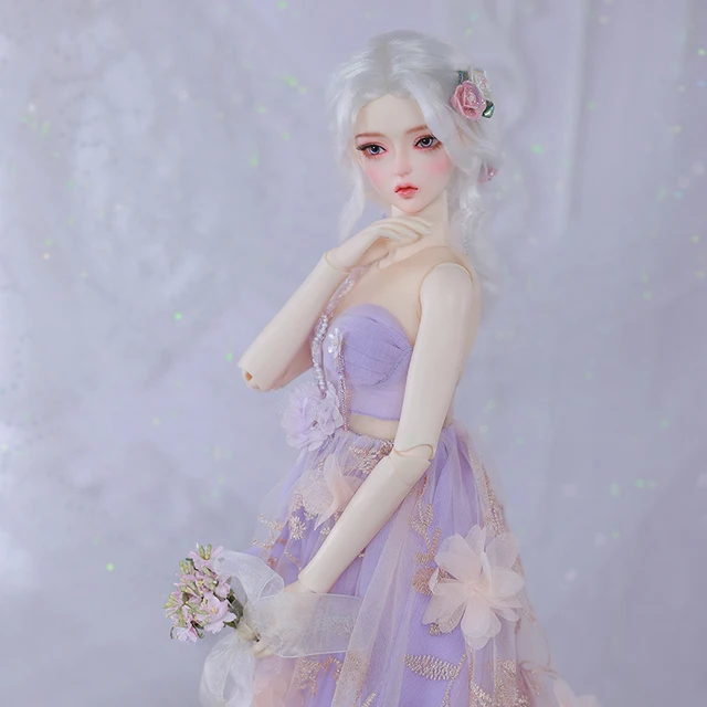 Shuga Fairy Doll BJD Qing 1/3 Resin 61.5cm SD Dolls Fairyland Purple Color Gauze Skirt Fullset Dolls 1
