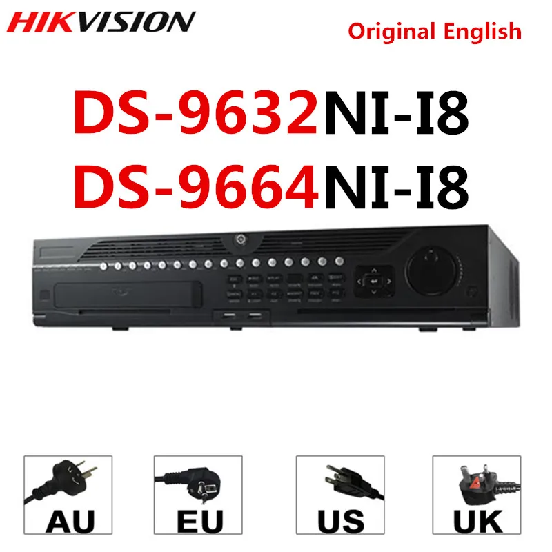 Оригинальная система видеонаблюдения Hikvision 32 канала 64 4K NVR разрешение до 12 Мп 8 SATA 2