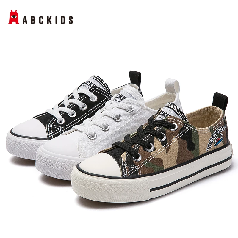 

ABCkids Boys Camouflage Canvas Shoes Spring Autumn Running Sneakers Children Kids Shoes Soft Comfortable Boys Flat School Shoes