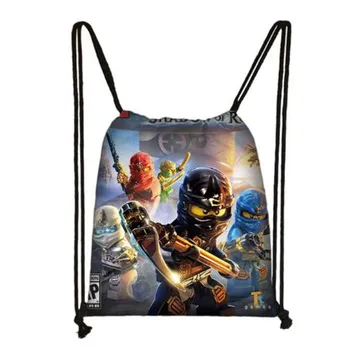 

Ninja Iron Man Hulk 3D Cartoon Drawstring Bag Backpack Daily Casual Boys Girls knapsack Drawstring Bag for Boys Party