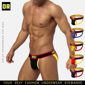 

2pcs/lot BS Cotton Jockstrap Gay Sexy Underwear Thong G String Homme Men Panties 5Color Free Shipping M-2XL