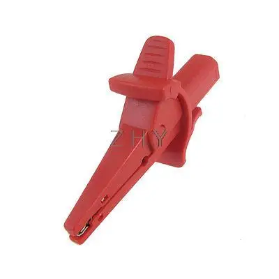 

1000V 10A Red Plastic Coated Metal Alligator Clip for Multimeter