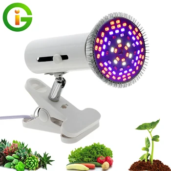 

E27 LED Grow Light Full Spectrum10W/30W/50W/80W With Switch Clip Lamp Holder Phyto Lamps for Plants Flowers Hydroponic