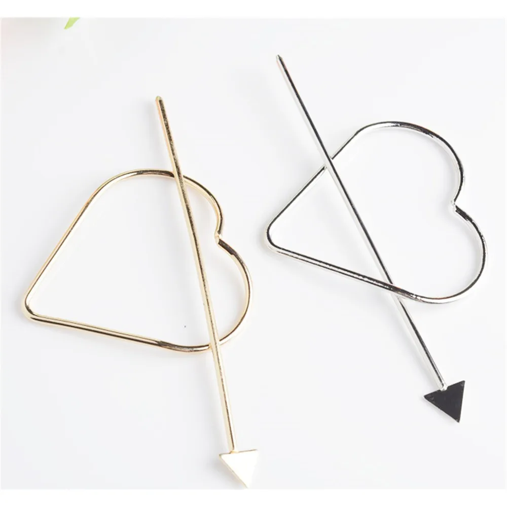 

1 PC Fashion Hair Clip for Women Hair Barrette Star Heart Design Hollow Metal Pearl Hair Clip Hairpin Head Accessories