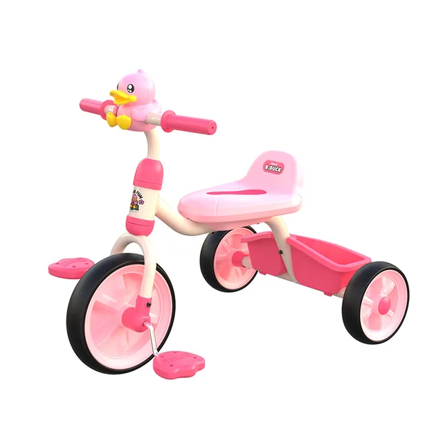 The New Cartoon Little Yellow Duck 1-6 Years Old Children's Tricycle Comfortable and Stable Anti-rollover Baby Pedal Bicycle 3