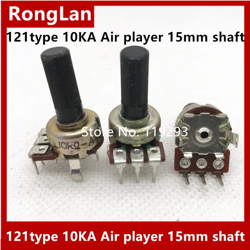 

Model 121 potentiometer vertical single link A103 a10k, shaft length 15mm, 12 type 3-pin volume rotary amplifier-10PCS