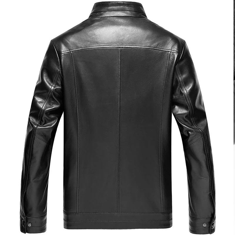 

Genuine Leather Autumn Winter Jacket Men Real Sheepskin Coat Streetwear Motorcycle Jackets Plus Size F-ML-822 MY1775