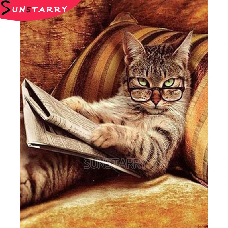 

Full Drill 5D DIY Diamond Painting Cat Diamond Mosaic Picture Of Rhinestones Diamond Embroidery Cross Stitch Animal Home Decor