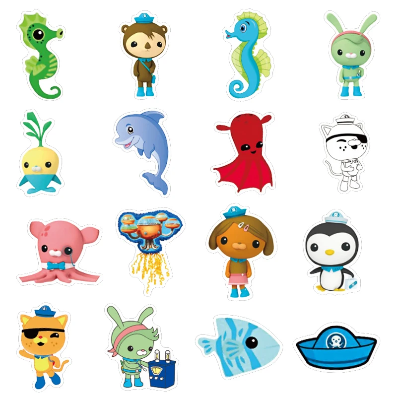 Octonauts ݺ ʴ  峭 ƼĿ, ȭ   PVC  ƼĿ,   Ƽ ǰ, 40 