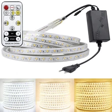 

RGB LED Ribbon AC220V Strip Light Warm White + White 3 Colors Dimmable IP67 Waterproof Flexible LED Soft Tape Lights for Room