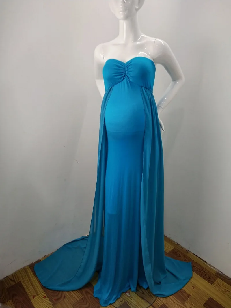 Pregnant Women Pregnancy Dress For Photo Shoot Sexy Shoulderless Maxi Maternity Gown Clothes Maternity Dresses Photography Props (15)