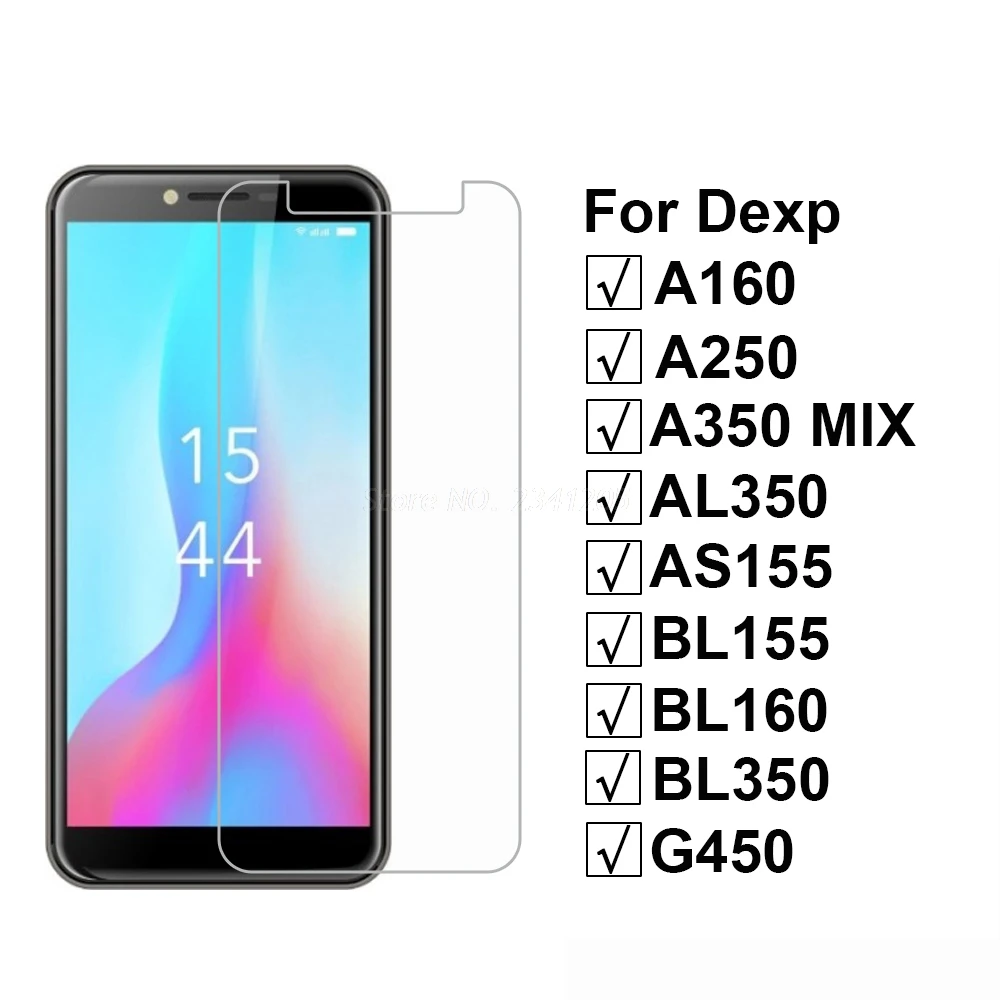 Защитное стекло для экрана закаленное Cristal DEXP AL350 AS155 BL155 BL150 A160 A250 A350 Mix G450 |