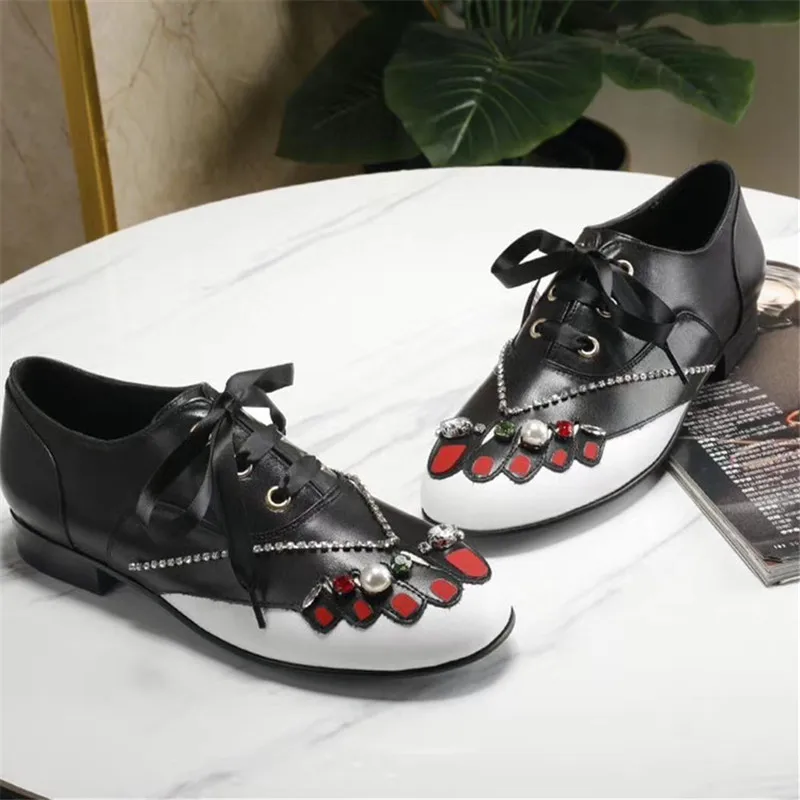Zapatos De Mujer/Женская обувь на плоской подошве женская обувь без застежки со стразами женские лоферы на низком каблуке с круглым носком; Женская Осенняя обувь смешанных цветов - Цвет: AS SHOW