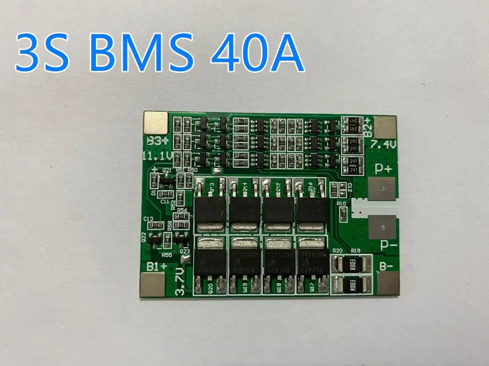 BMS 3S 40A плата 11 1 В 12 6 в 18650 Защитная литиевой батареи приводное сверло