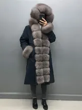 Mid-length pie to overcome ladies' real mink fashion fur coat fur collar rabbit fur lining to keep warm in winter Europe