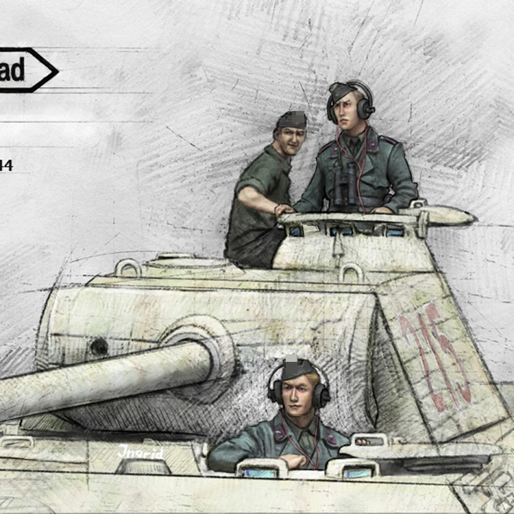 1/35 команда Пантеры нордия 1944 модель солдатика из смолы GK военная тема Второй