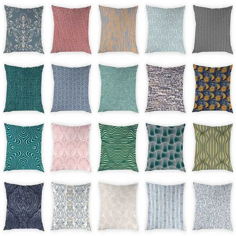 

Printing Pattern Pillow Cover Decorative Psychedelic Ripple Pattern Peach Skin Sofa Seat Throw Pillow Case Cushion Cover 45x45cm