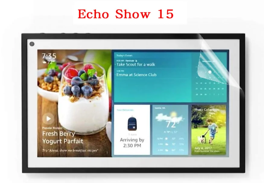 2 Pezzi Per Echo Show 15 2021 2022 Pellicola Protettiva Morbida Per Schermo Ultra Trasparente Da 15 Pollici