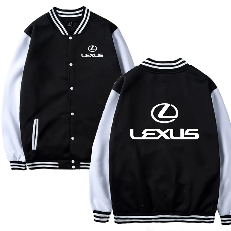 Mens Baseball Jacket Lexus Car Logo Printed Casual Hip Hop Harajuku Sweatshirts uniform Slim Fit Unisex Clothing |