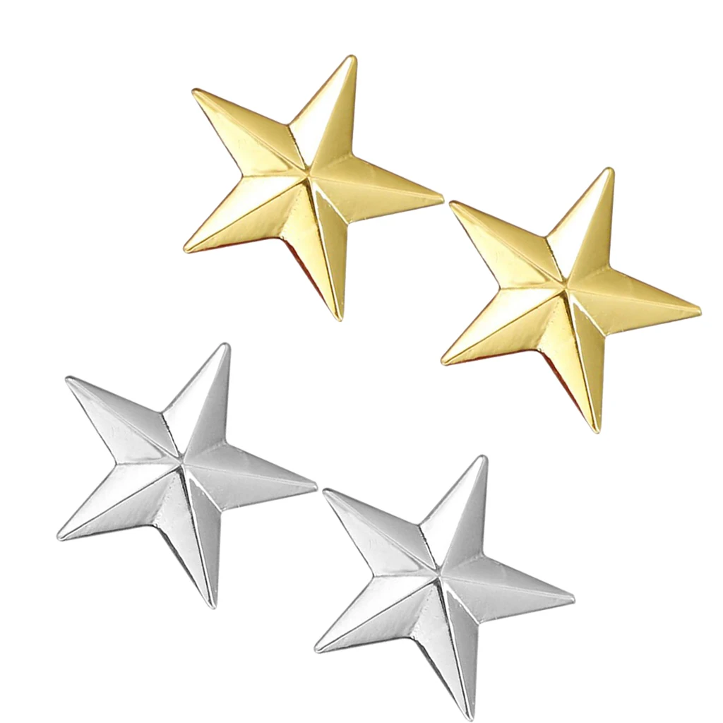Fashionable Star Brooch Pins Badge Suit Cloth Clip Shirt Lapel Pin Collor Pin Fashion Jewelry Alloy Brooches Gold silver color