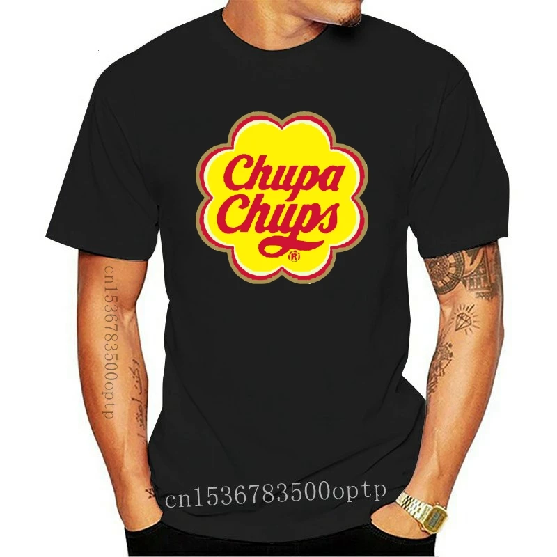 New Chupa Chups T-Shirt Retro 1980'S Candy Unique Brands 100% Cotton Graphic Tee Homme Customized Shirt | Мужская одежда