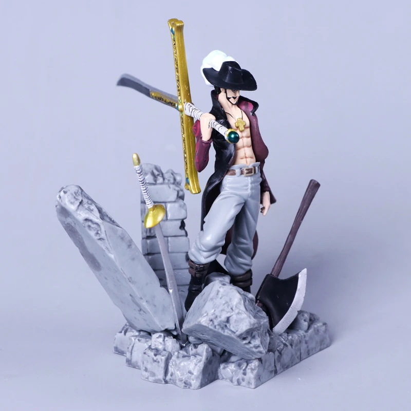 

Free Shipping Anime One Piece Mihawk Dracule PVC Action Figure Toy Kormi Eye Collection Mihawk Hawk Luffy