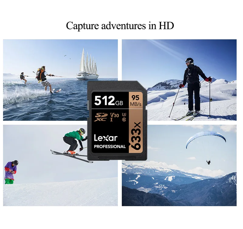 Lexar SD карта, карта памяти Micro SD 16 Гб оперативной памяти, 32 Гб встроенной памяти, 64 ГБ 128 ГБ 256 512 1 ТБ UHS-I флеш-карта 95 м/с Class10 633x для Камера