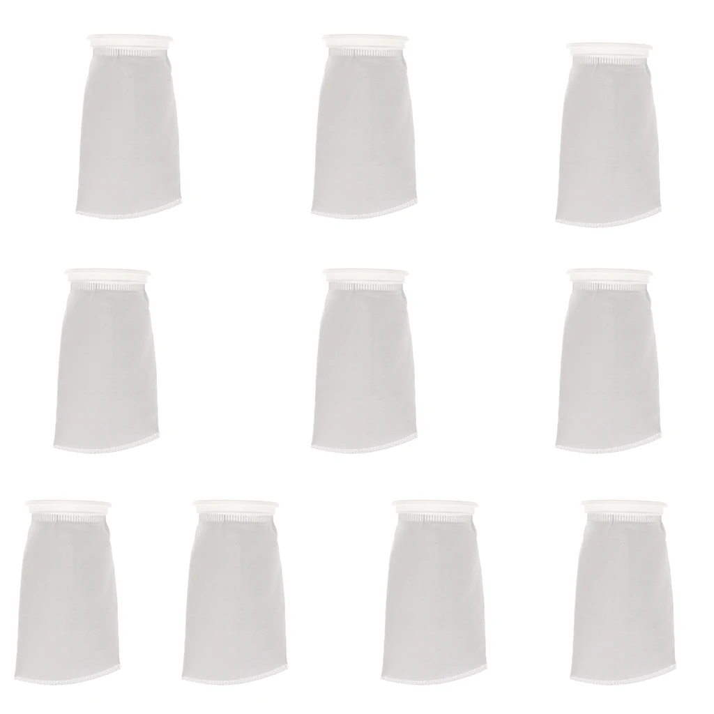10x 100um Filter Sock Bags Aquarium Tank Reef Marine Bubble Sump Filter Bag