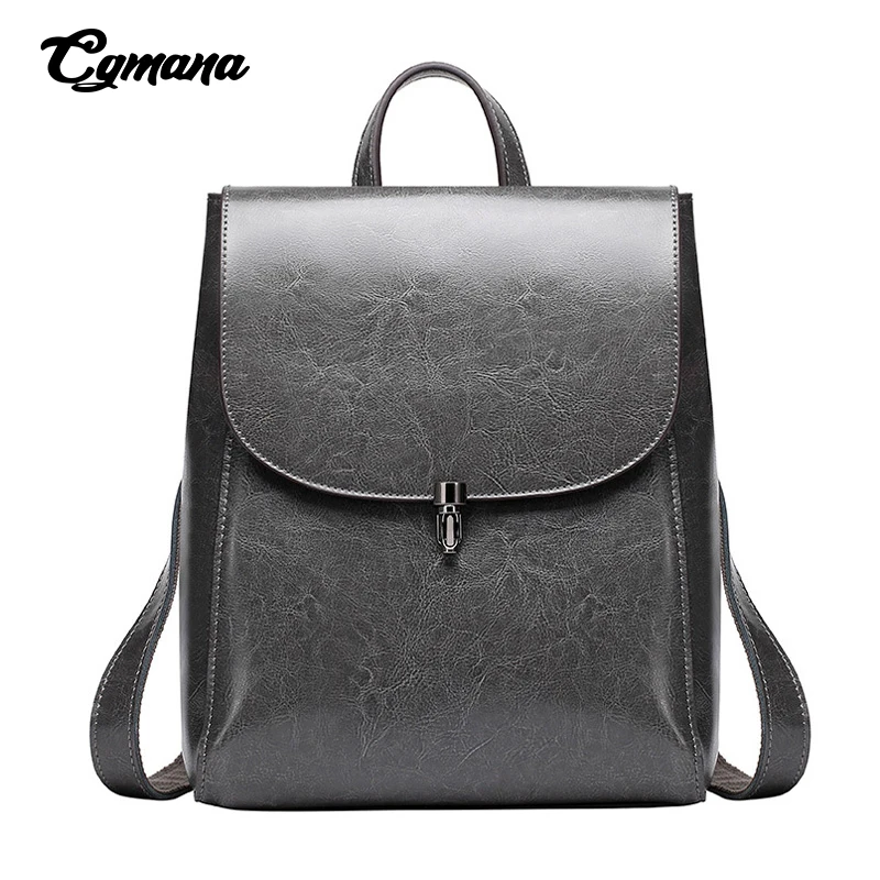 Молодежный рюкзак из 100% натуральной кожи в стиле ретро женский школьный для