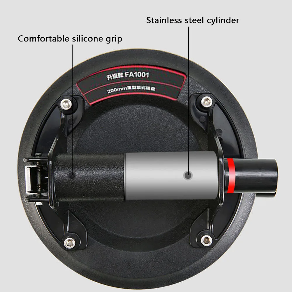 8inch Vacuum Suction Cup 200kg Bearing Capacity Heavy Duty Vacuum Lifter for Granite Glass Lifting