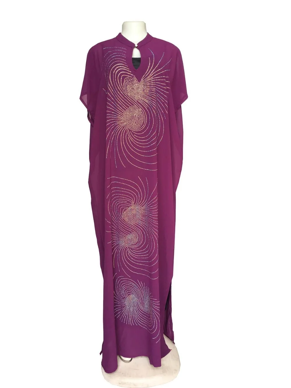 Супер размер Африканский стиль женские Дашики Мода Горячая дрель длинное платье 838