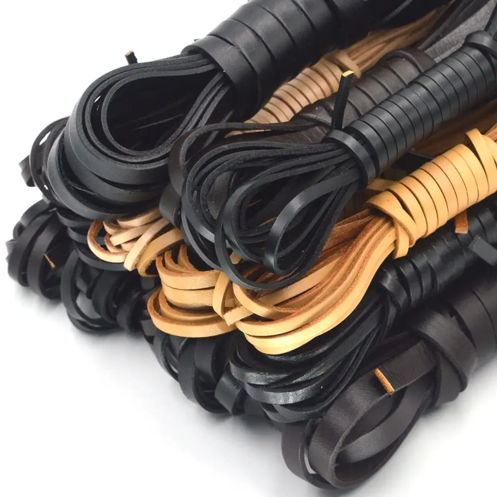 2Yards Genuine Cowhide Cow Leather Cord Strip Flat Rope DIY Leather Craft Jewelry Bag Leathercraft jewelry accessories