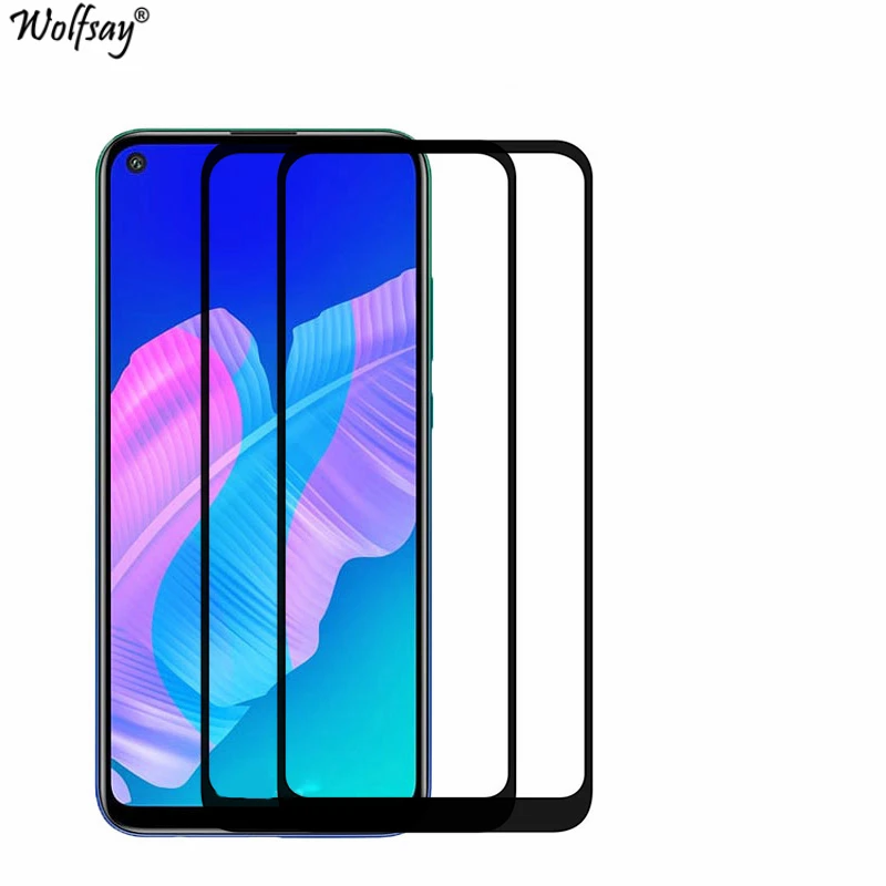 Защитная пленка для экрана Huawei P40 Lite E закаленное стекло полное покрытие Y7P RT-L28 9H