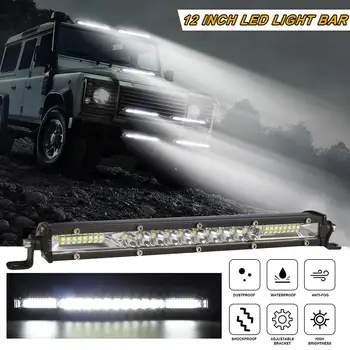 

12 inch 264W High Mixed LED Light Bar 9-48V 6000K IP68 waterproof Aluminum Alloy Extremely Thin Auto off-road Driving Work Lamp