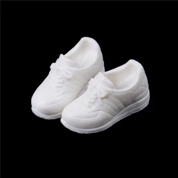 

1 Pair White Fit 2/2.5CM Feet Girls Toy Mini Clothes Boots Dollhouse Accessories Doll Wears Little Sport Shoes Playing House